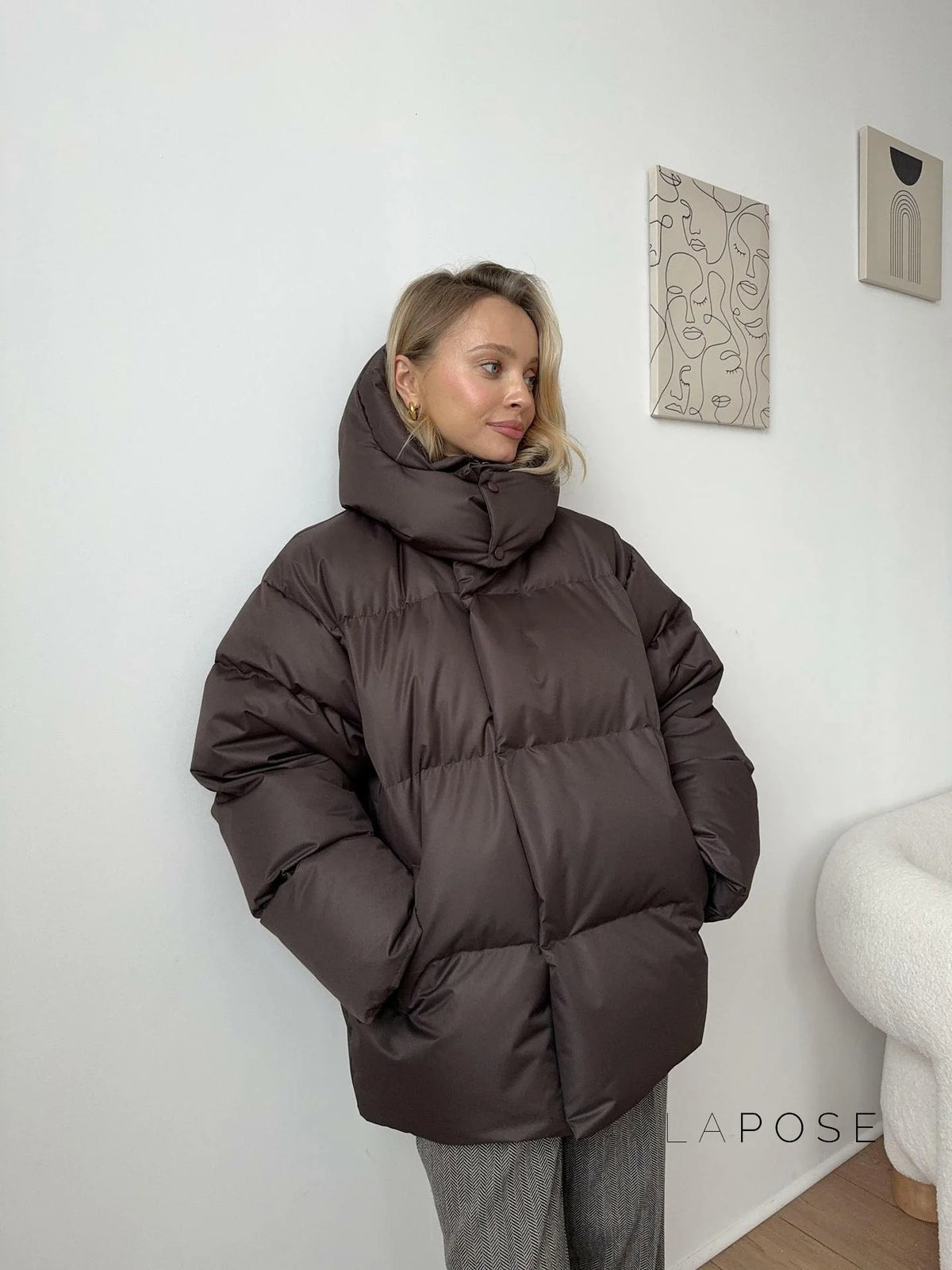 Lilyth Oversized Hooded Quilted Coat