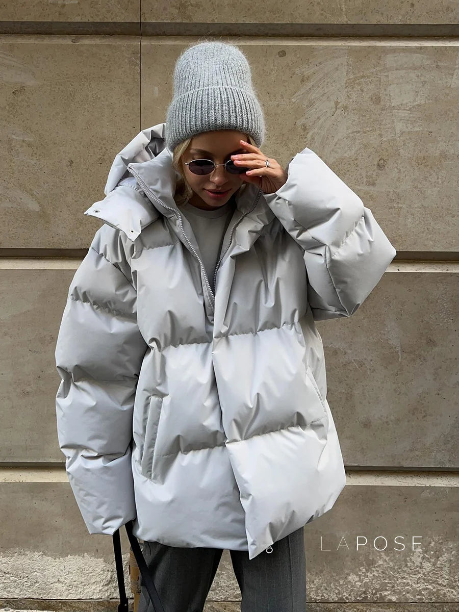 Lilyth Oversized Hooded Quilted Coat