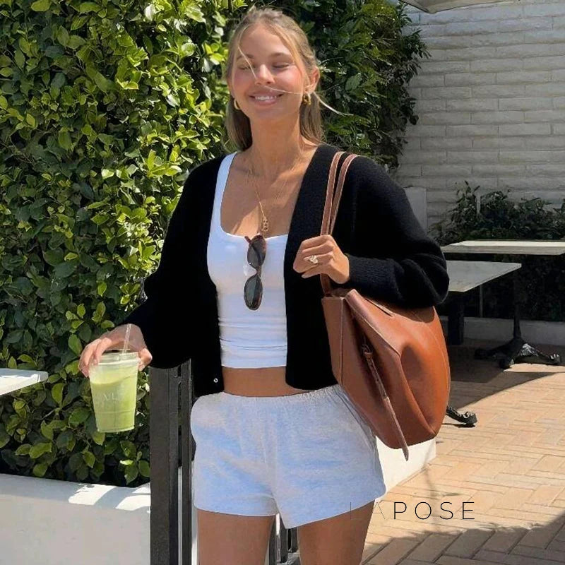 Liza Cropped Knit Cardigan