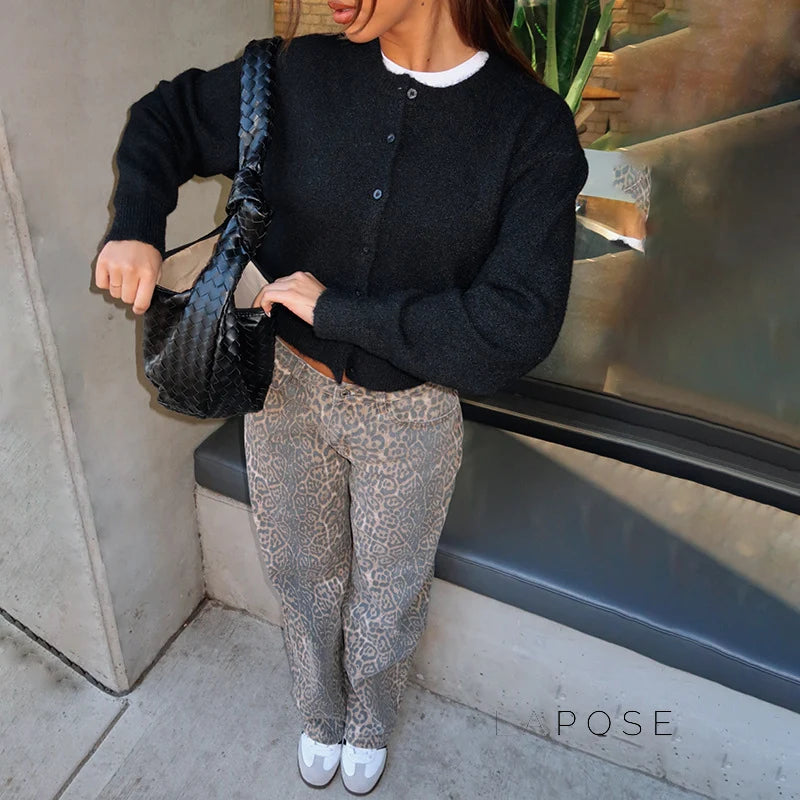 Liza Cropped Knit Cardigan