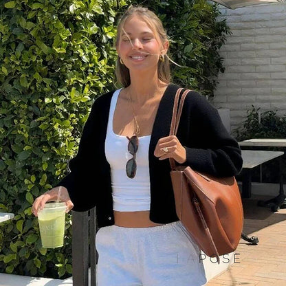 Liza Cropped Knit Cardigan
