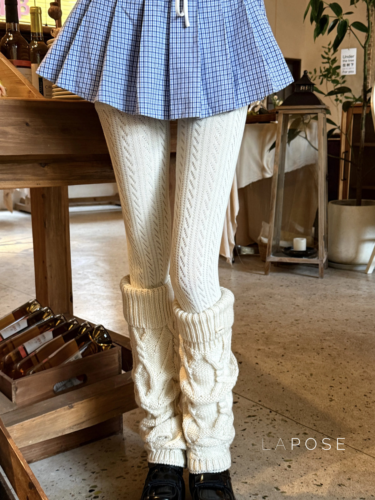 London Cozy Cable Knit Tights