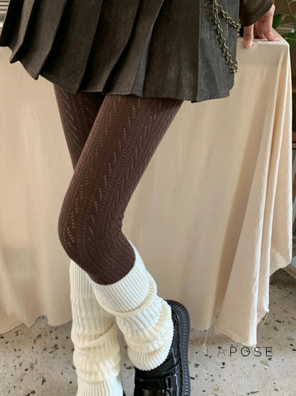 London Cozy Cable Knit Tights