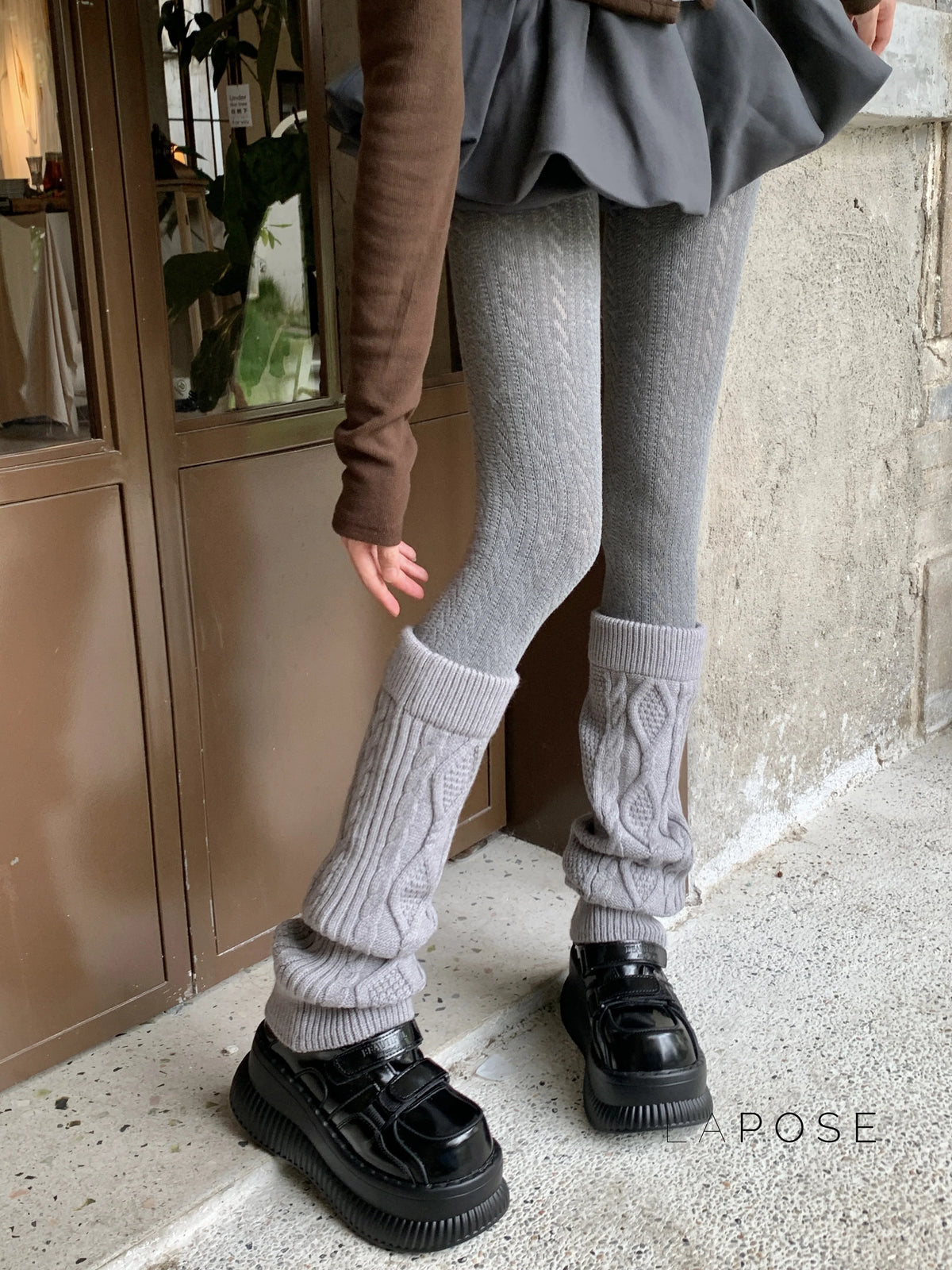 London Cozy Cable Knit Tights