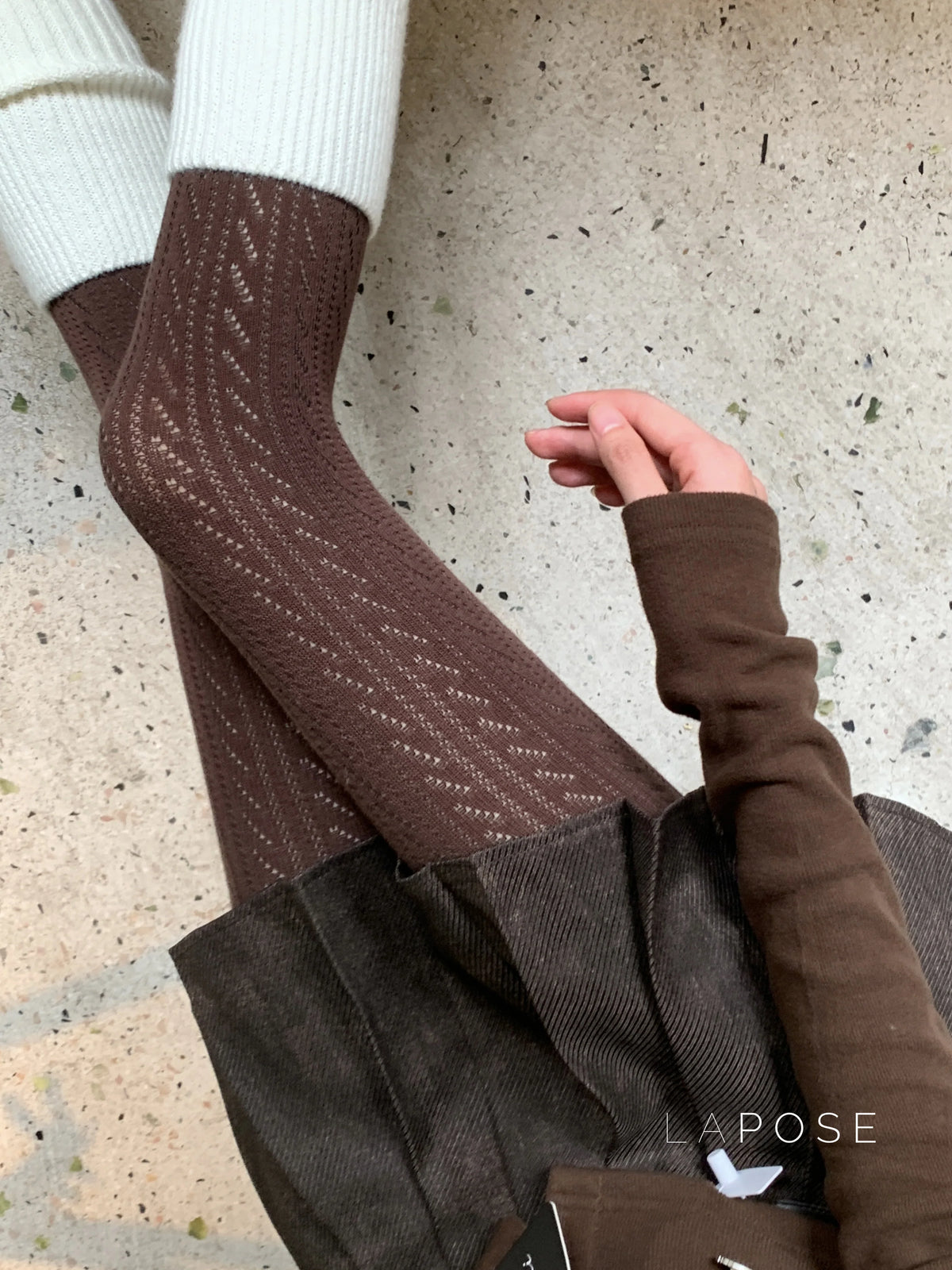 London Cozy Cable Knit Tights
