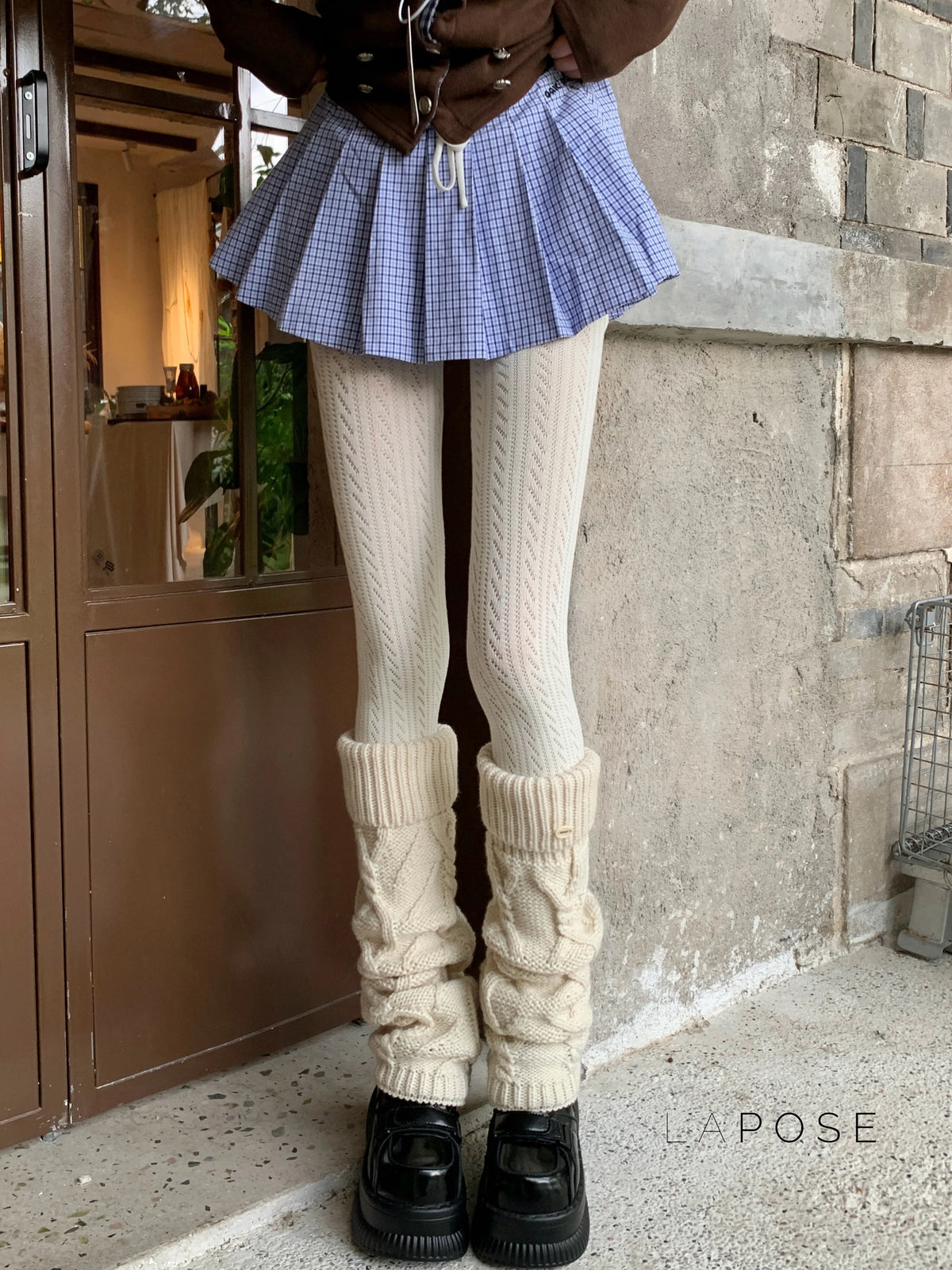 London Cozy Cable Knit Tights