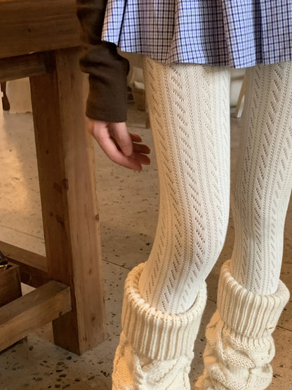 London Cozy Cable Knit Tights