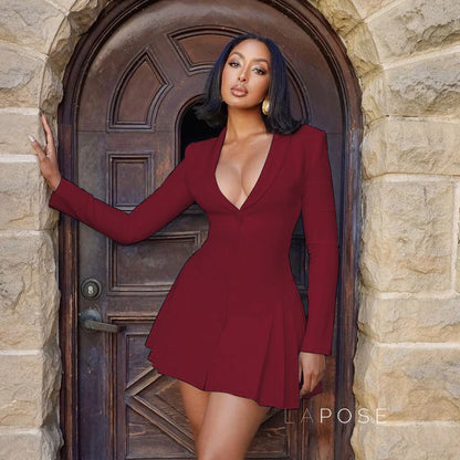 Louella Collared Ruffle Mini Dress
