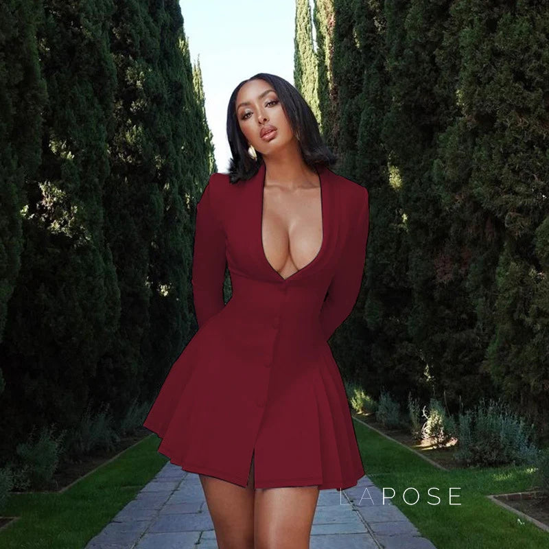Louella Collared Ruffle Mini Dress