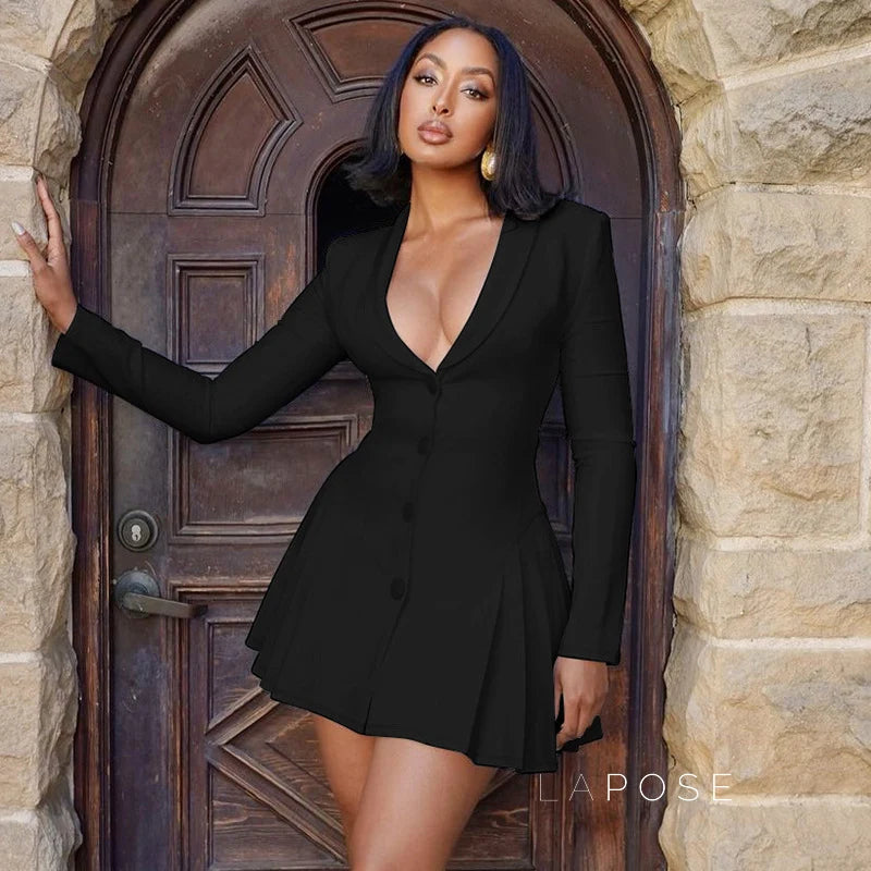 Louella Collared Ruffle Mini Dress