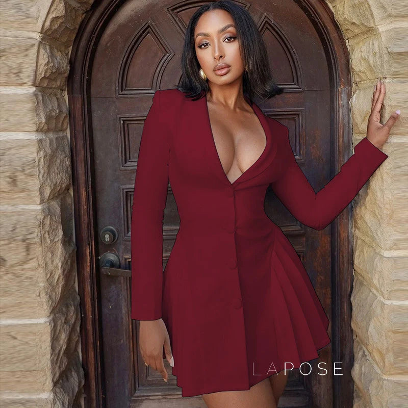 Louella Collared Ruffle Mini Dress