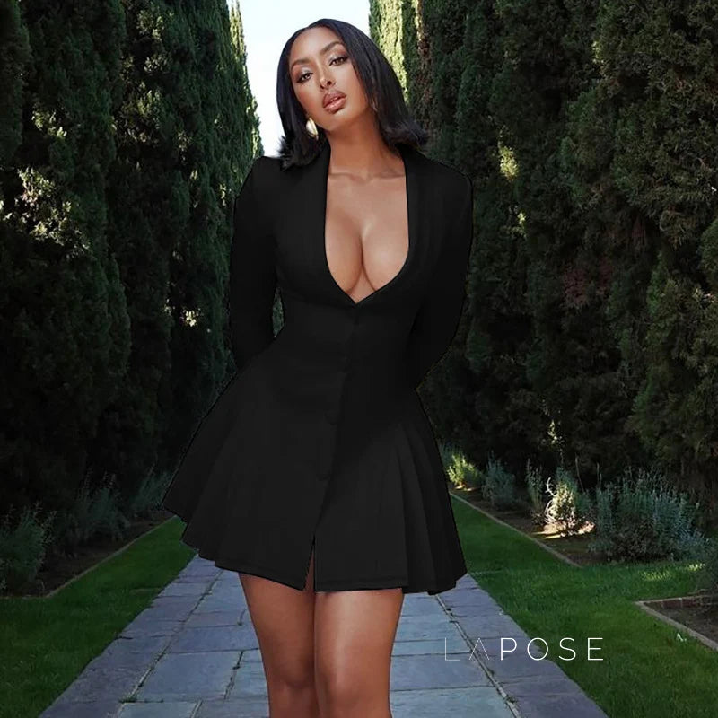 Louella Collared Ruffle Mini Dress