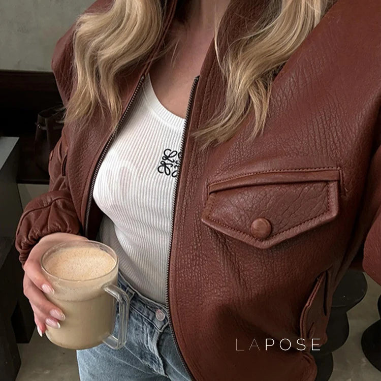 Lua Faux Leather Jacket