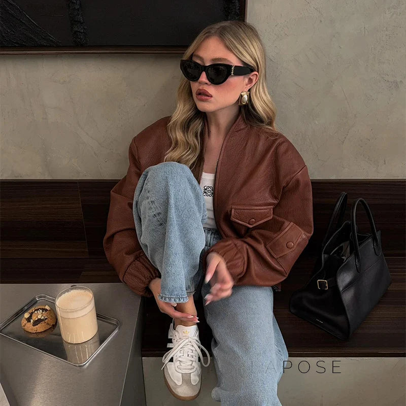 Lua Faux Leather Jacket