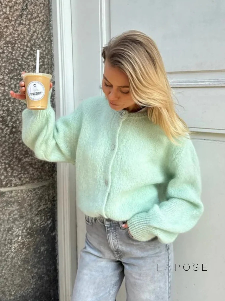 Lyrik Macaron Knit Cardigan