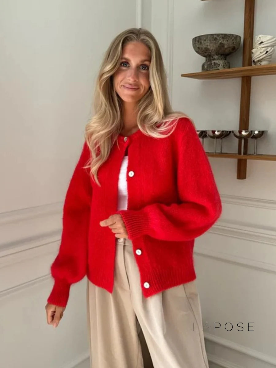 Lyrik Macaron Knit Cardigan