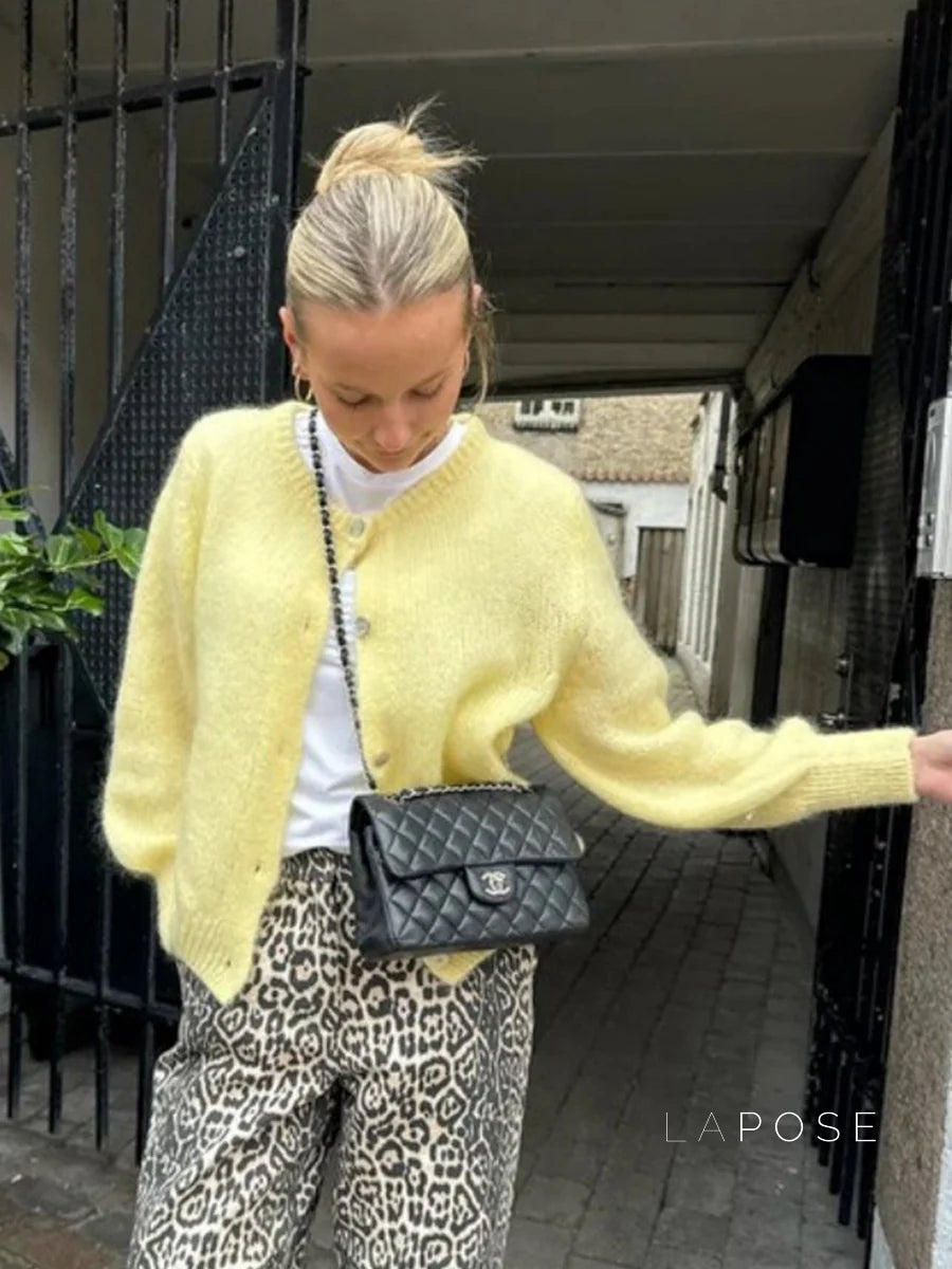 Lyrik Macaron Knit Cardigan