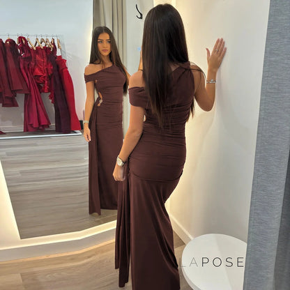 Maahi One-Shoulder Slit Maxi Dress