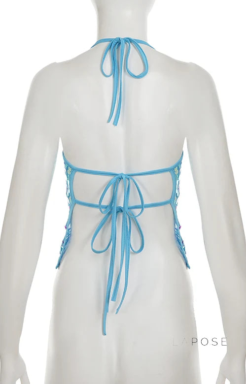 Maddalyn Sequin Strap Top