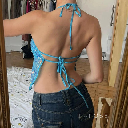 Maddalyn Sequin Strap Top