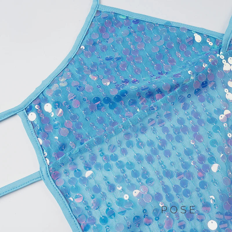 Maddalyn Sequin Strap Top