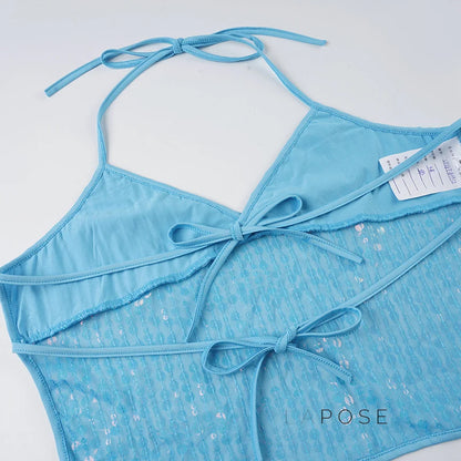 Maddalyn Sequin Strap Top