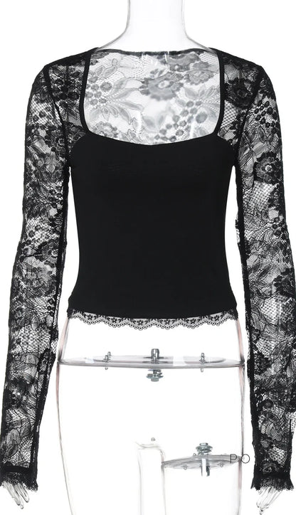 Madelyne Lace Long Sleeve Top