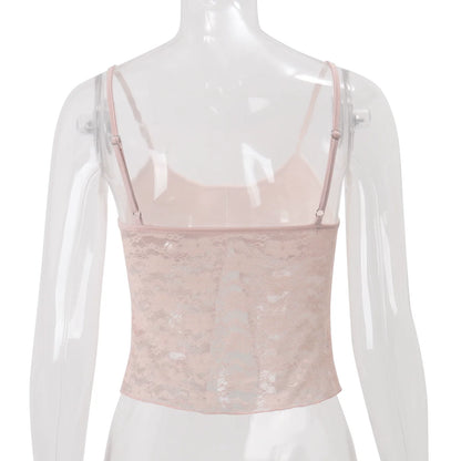 Mahlani Lace Ruffle Tie Camisole