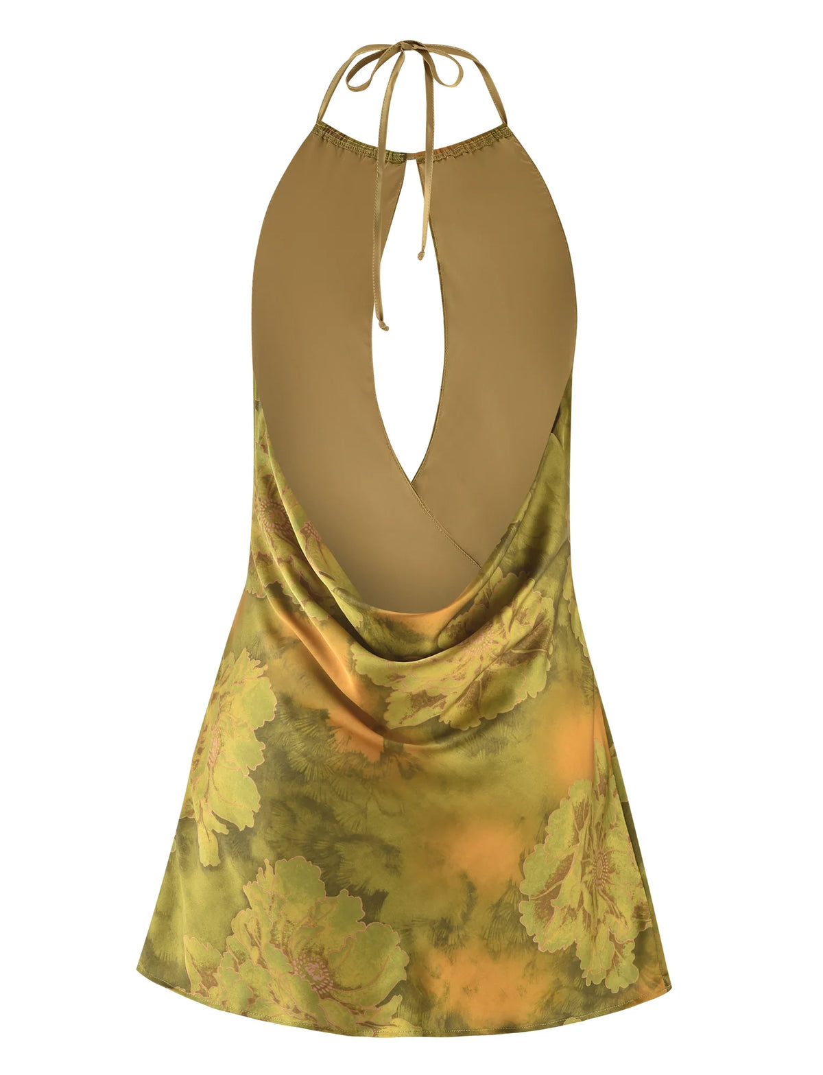 Maira Watercolor Halter Mini Dress