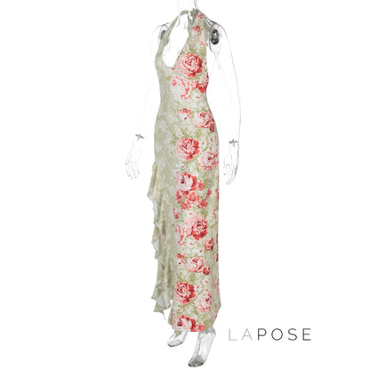 Marah Floral Halter Maxi Dress