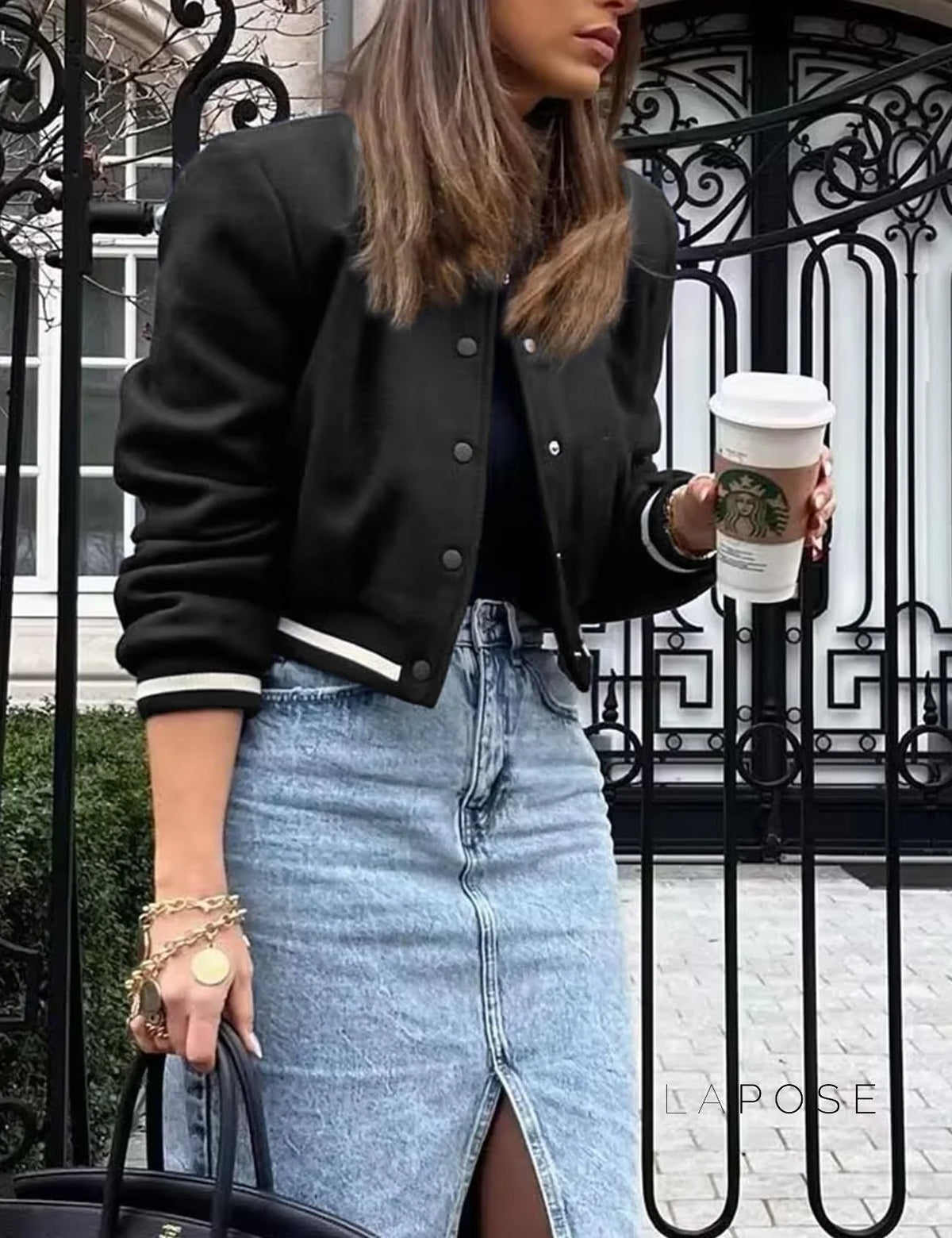 Mecca Varsity Snap Jacket