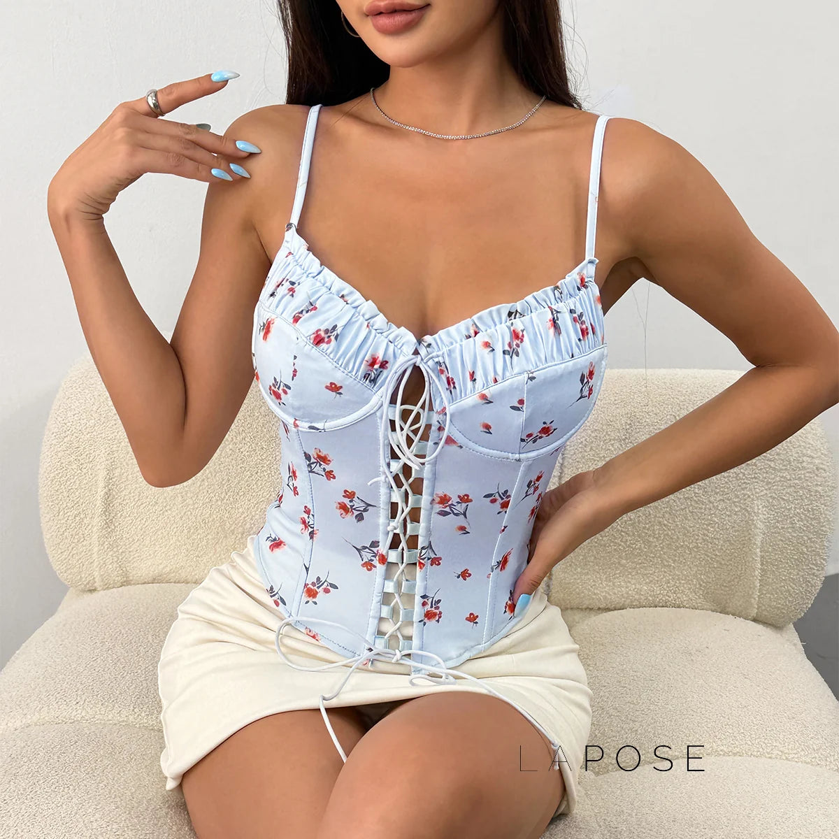 Mercedez Lace-Up Corset Top