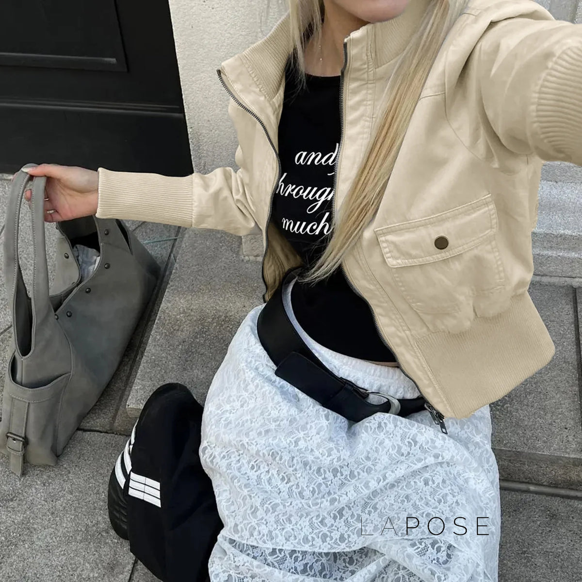 Miamor Ribbed Patchwork Utility Jacket