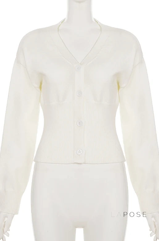 Micah Cropped Button-Up Cardigan