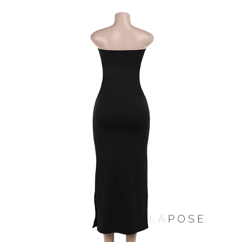 Miracle Rhinestone Slit Dress