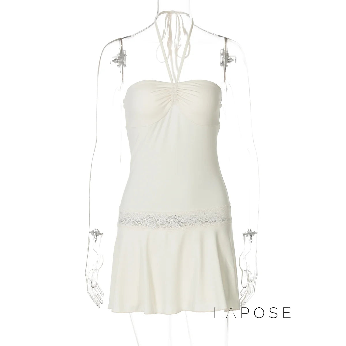 Mulan Lace Halter Mini Dress