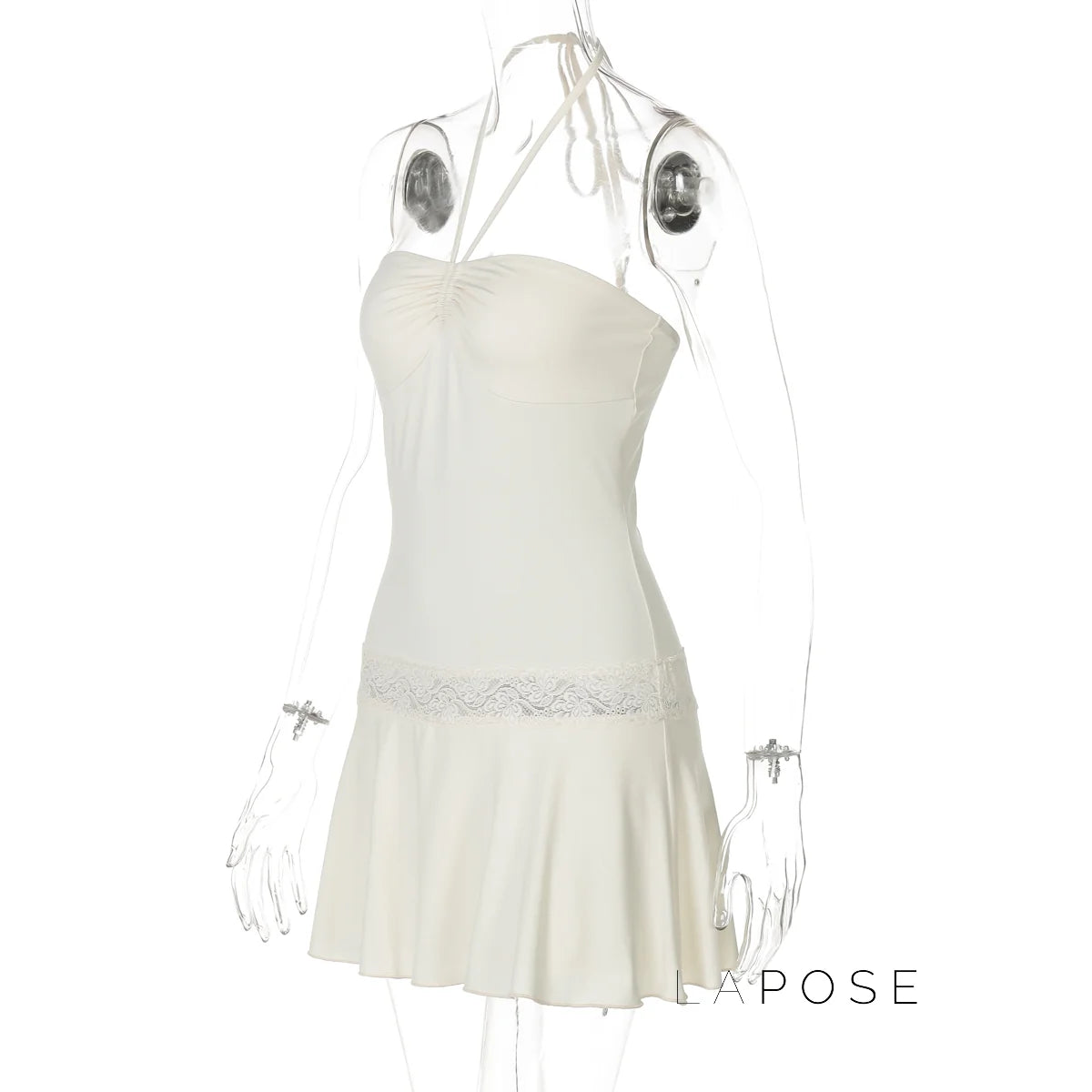 Mulan Lace Halter Mini Dress
