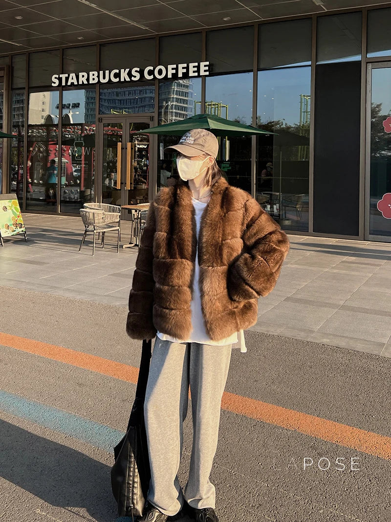 Mumtaz Elegant Faux Fur Jacket