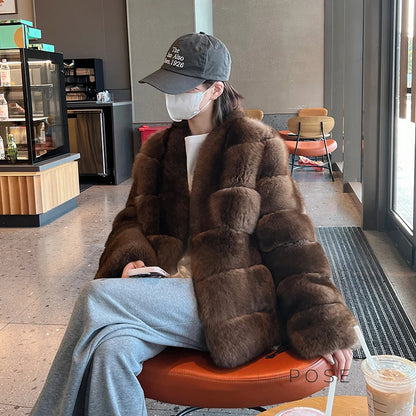 Mumtaz Elegant Faux Fur Jacket
