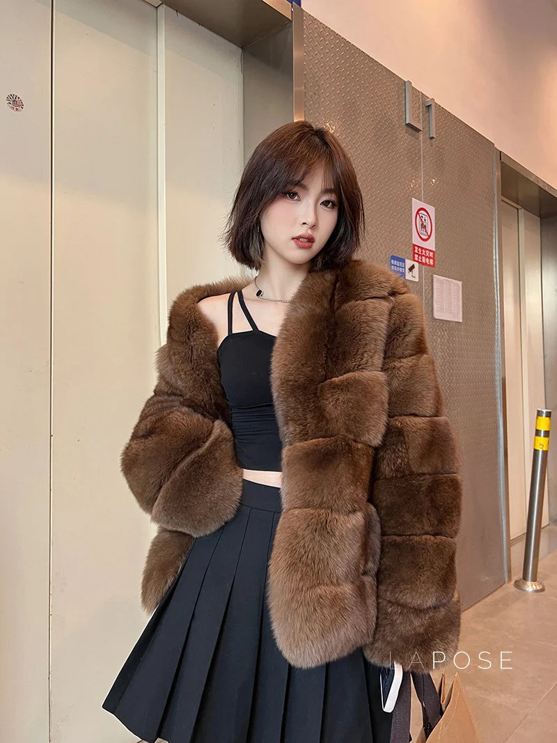 Mumtaz Elegant Faux Fur Jacket