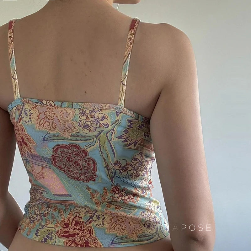 Nadiya Floral Beaded Cami Top