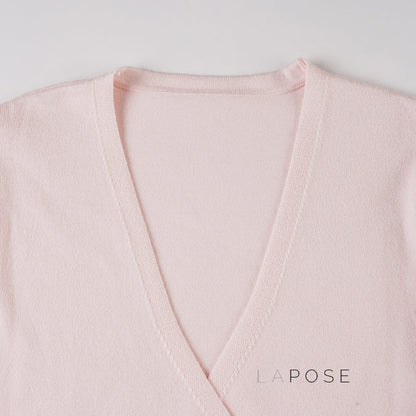 Nalayah V-Neck Tie Knit Top