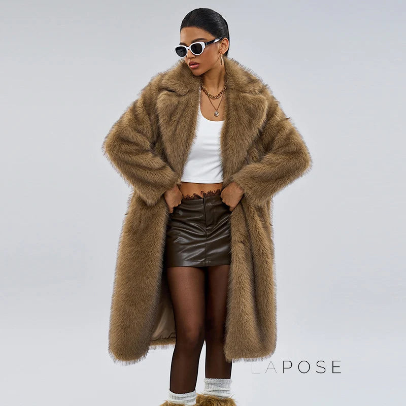 Nana Plush Faux Fur Coat