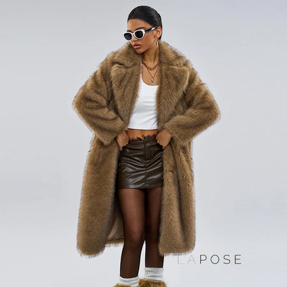 Nana Plush Faux Fur Coat