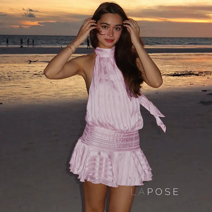 Nathaly Halter Mini Dress