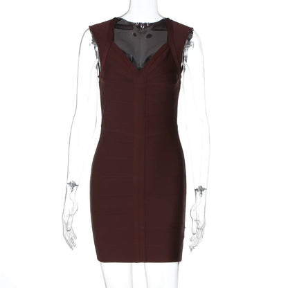 Nayah V-Neck Bandage Mini Dress