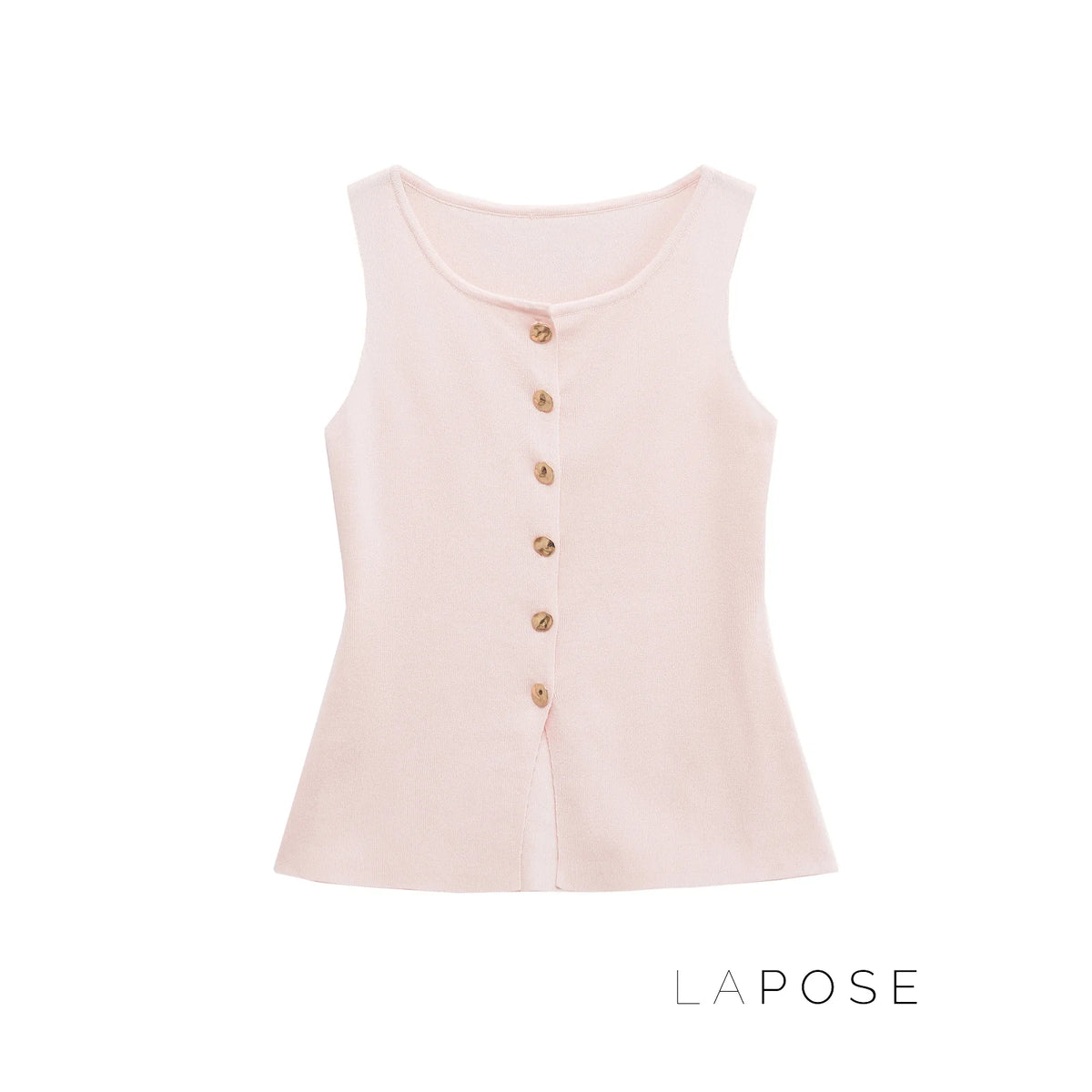 Neely Gold Button Knit Vest