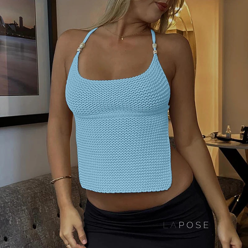 Noreen Backless Halter Top