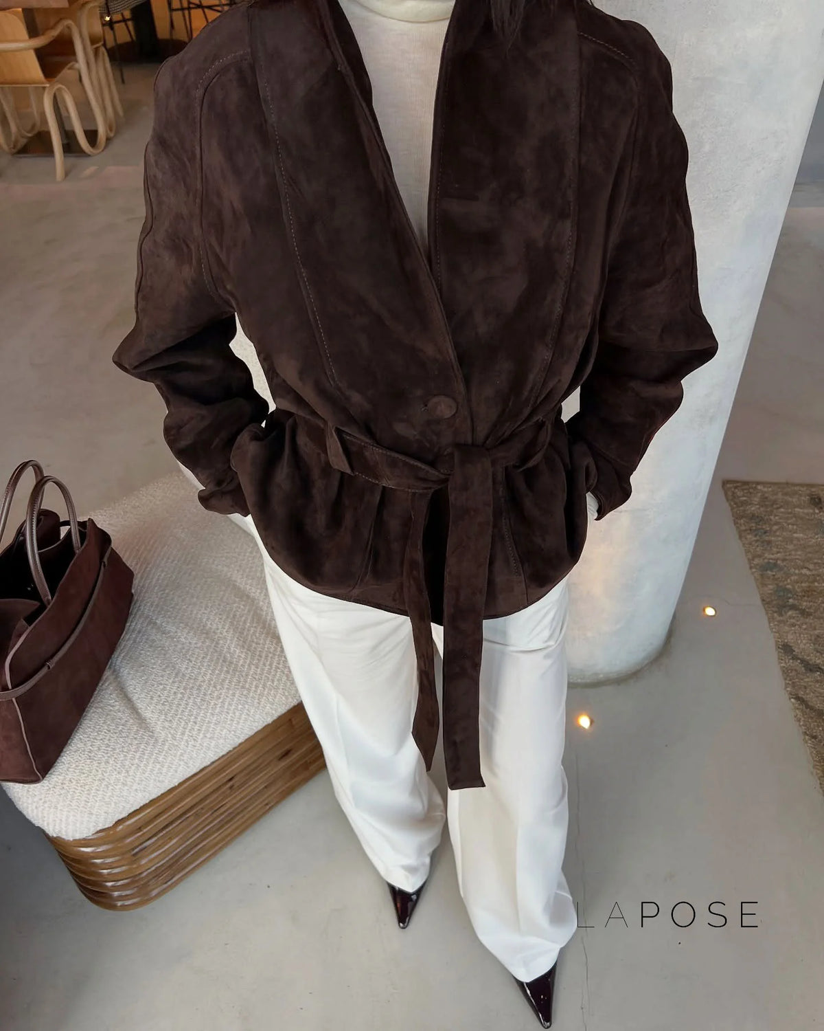 Novella Suede Belted Jacket