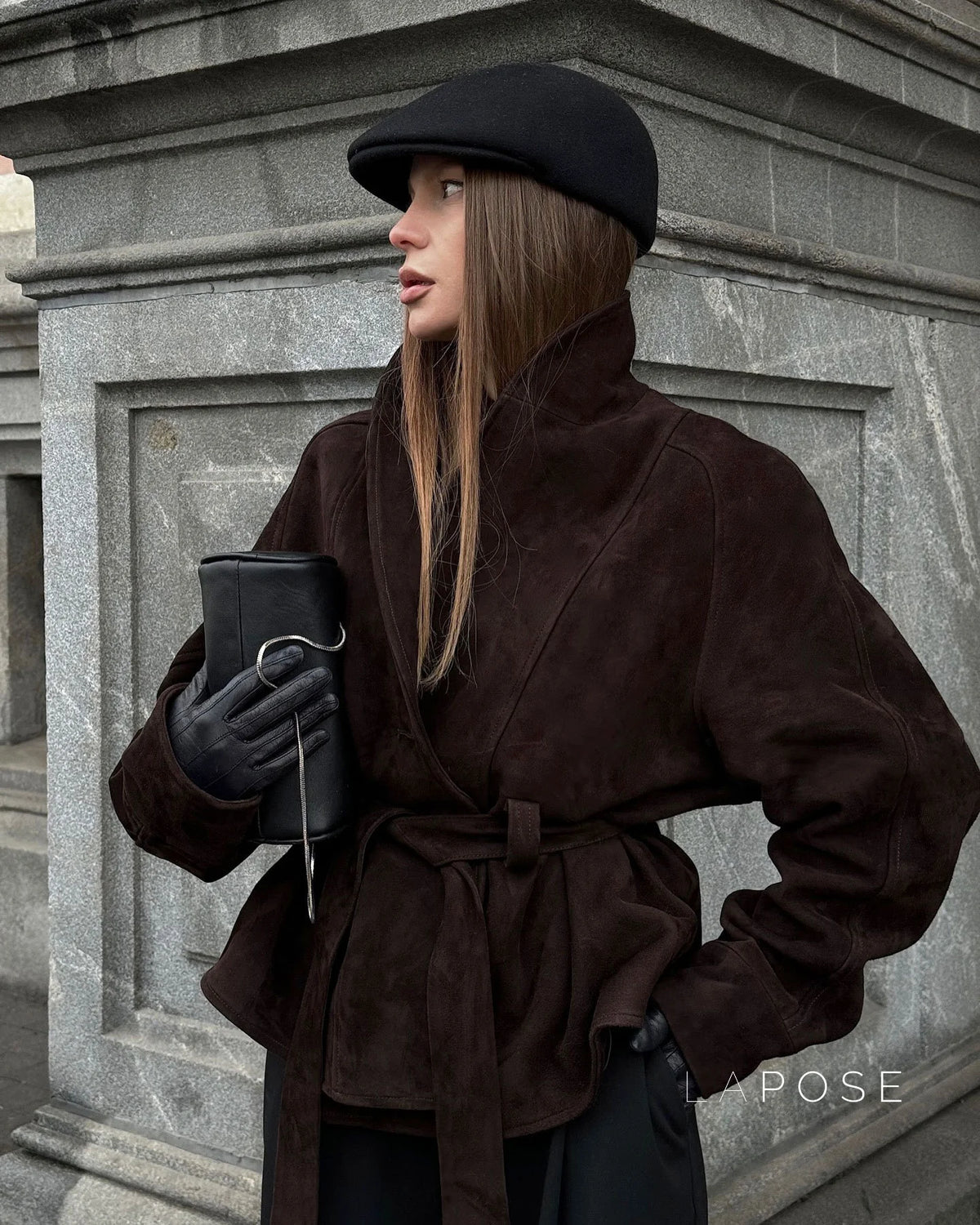 Novella Suede Belted Jacket